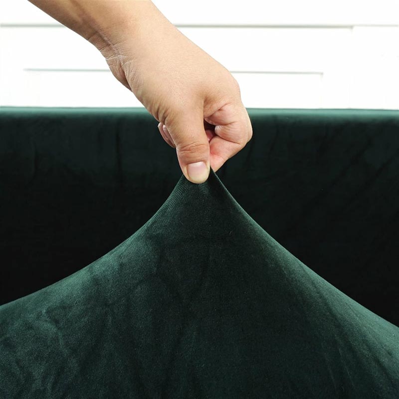 Housse de Canapé d'Angle Vert Foncé | Housse Moderne