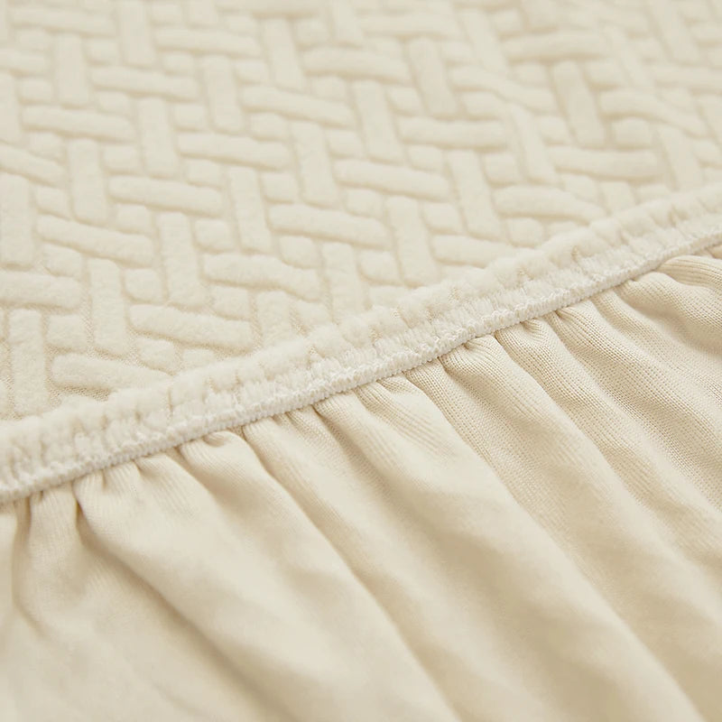 Housse De Canapé Jacquard Beige | Housse Moderne