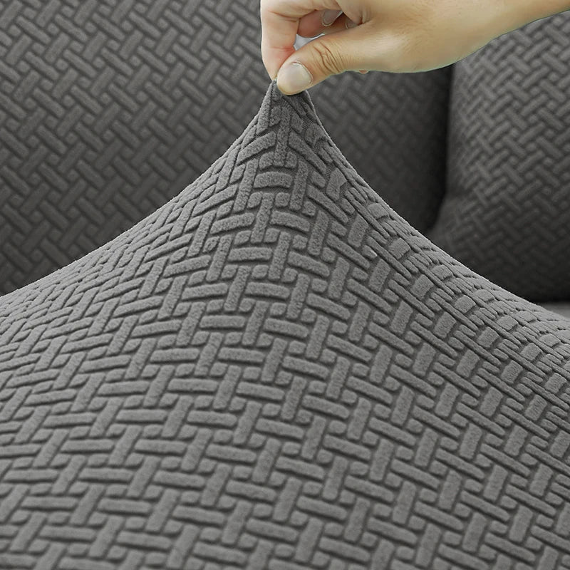 Housse De Canapé Jacquard Grise | Housse Moderne