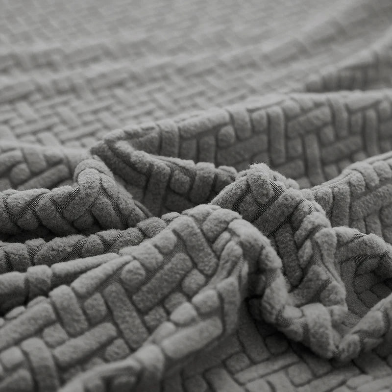Housse De Canapé Jacquard Grise | Housse Moderne