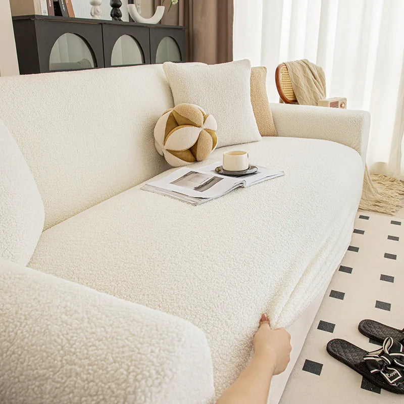 Housse De Canapé Karnil Blanche | Housse Moderne