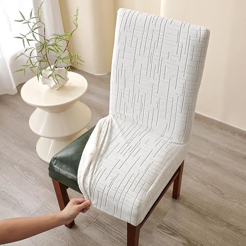 Housse de Chaise Alba – Blanc Extensible | Housse Moderne