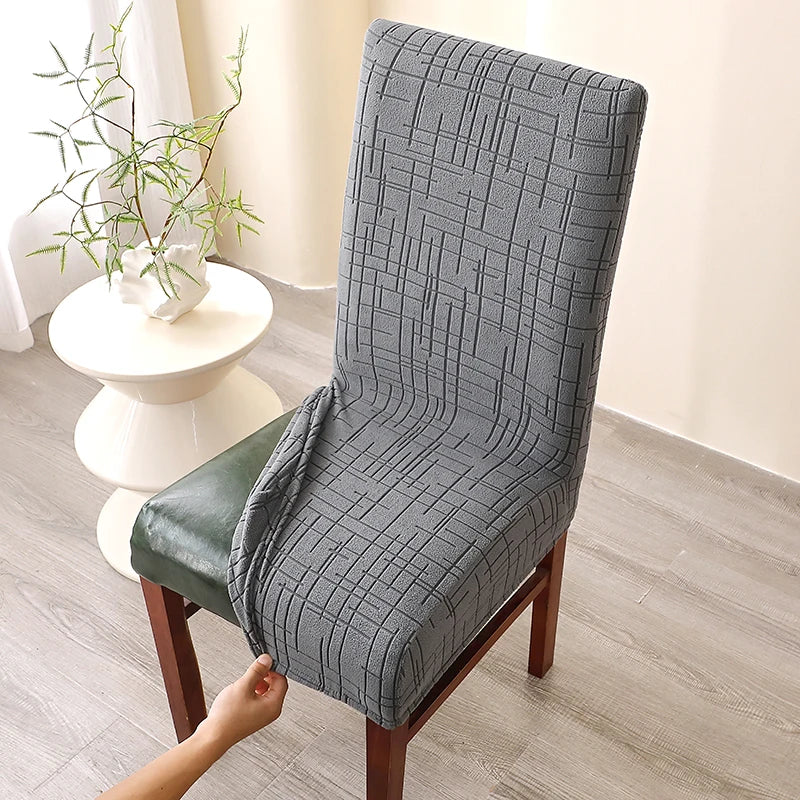 Housse de Chaise Alba – Gris Anthracite Extensible | Housse Moderne
