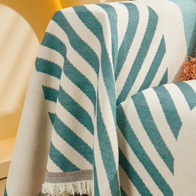 Jeté de Canapé Jacquard Scandinave Orven | Housse Moderne