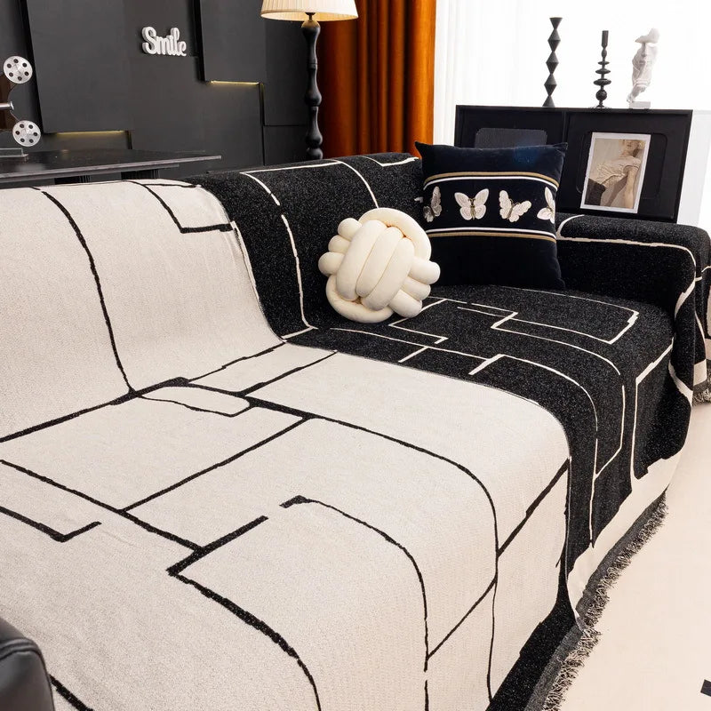 Jeté de Canapé Linova Blanc | Housse Moderne