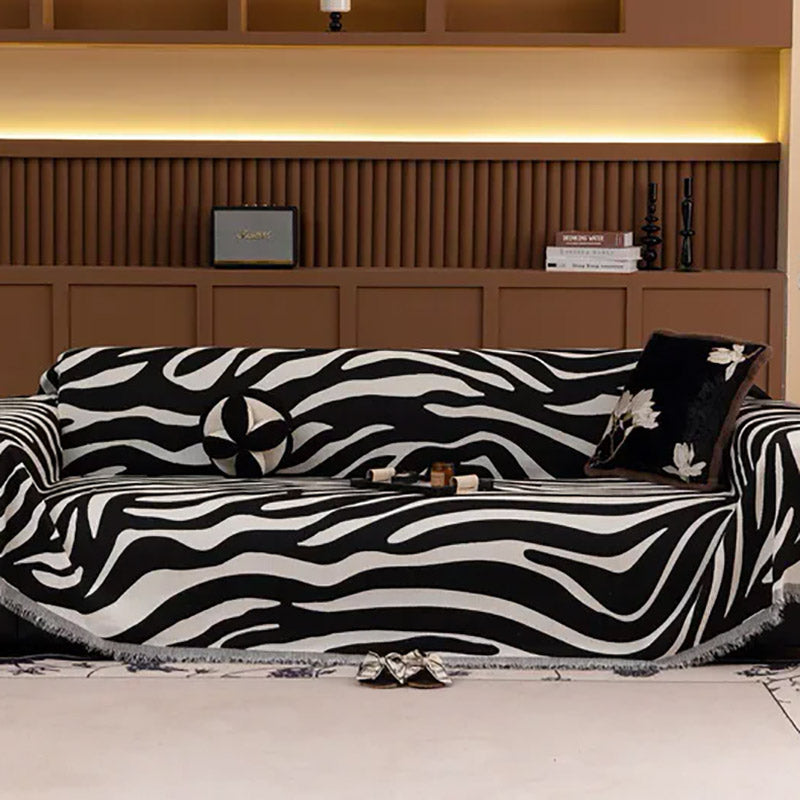 Jeté de Canapé Noir et Blanc | Housse Moderne