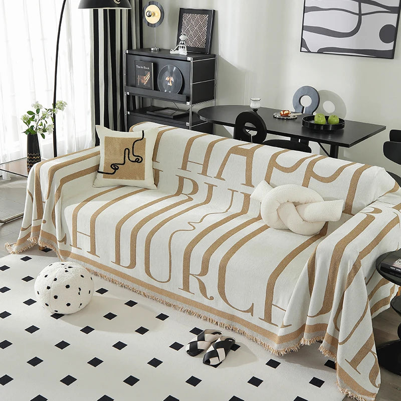 Jeté De Canapé Nubéa Beige | Housse Moderne