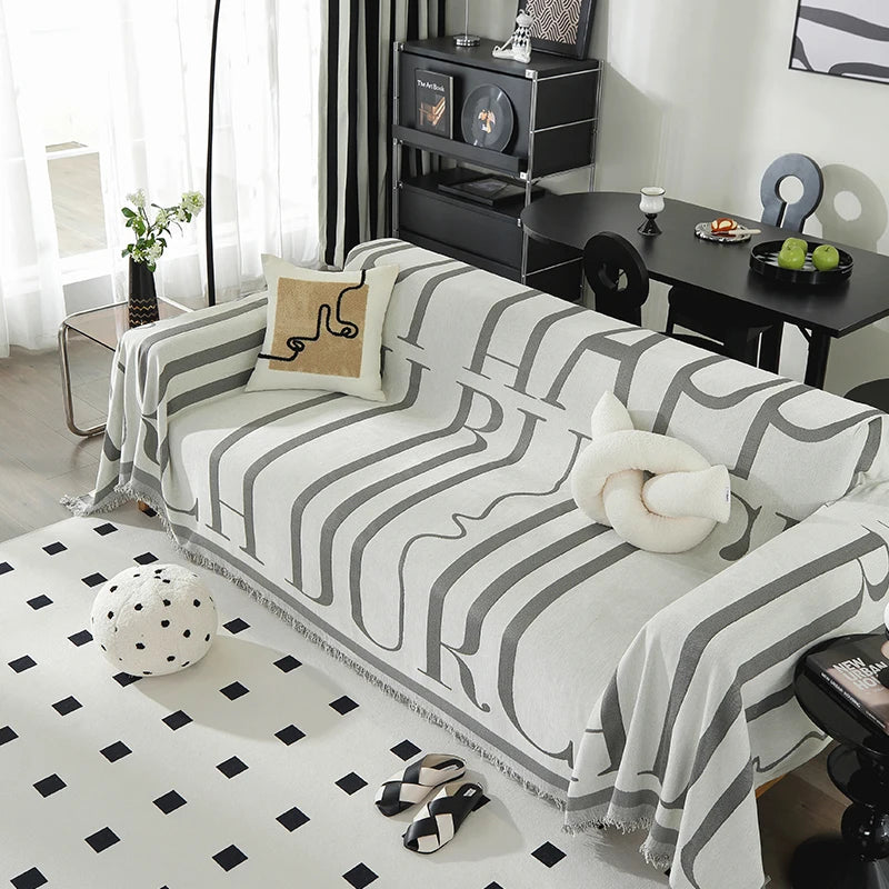 Jeté De Canapé Nubéa Grise | Housse Moderne