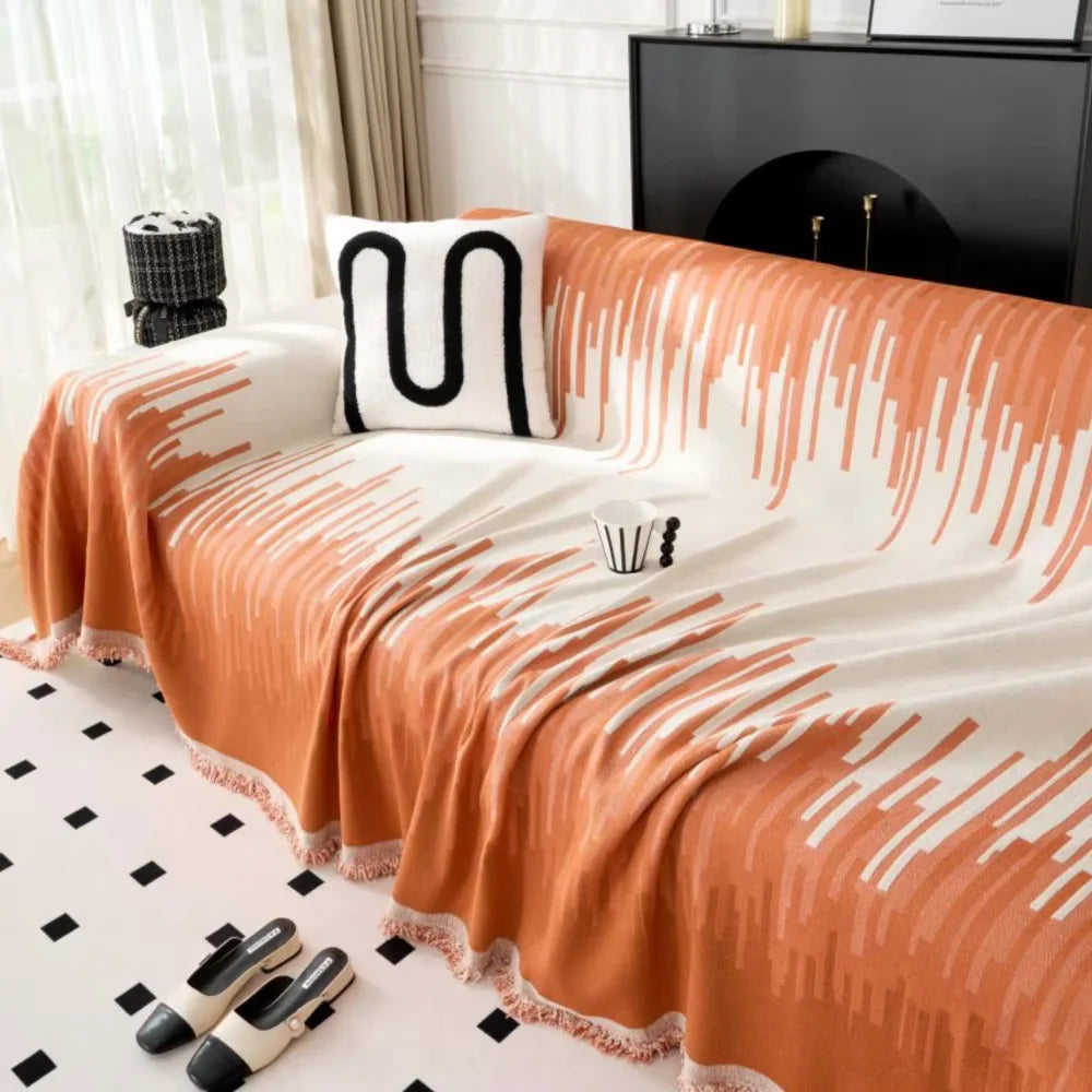 Jeté de Canapé Orange | Housse Moderne