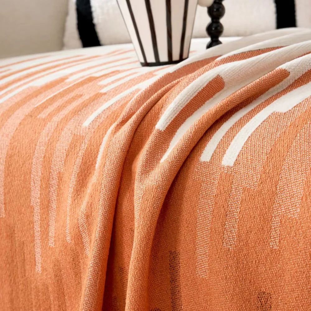 Jeté de Canapé Orange | Housse Moderne