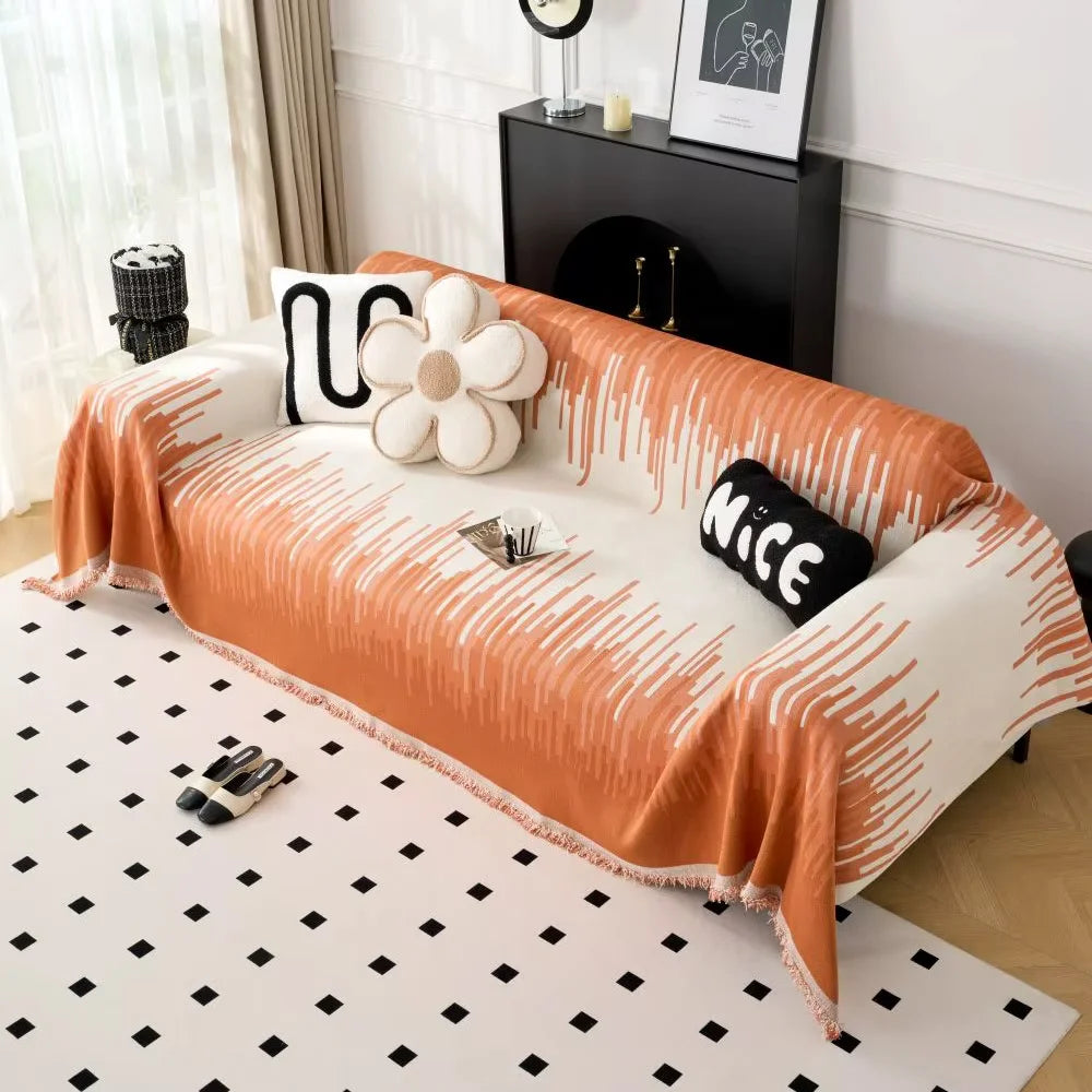 Jeté de Canapé Orange | Housse Moderne