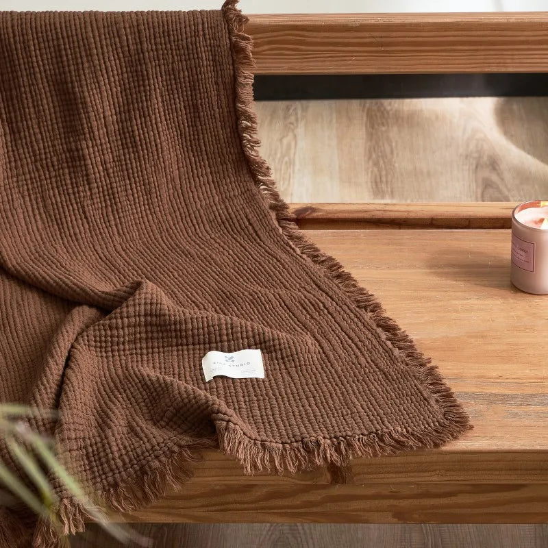 Plaid Canapé Marron | Housse Moderne