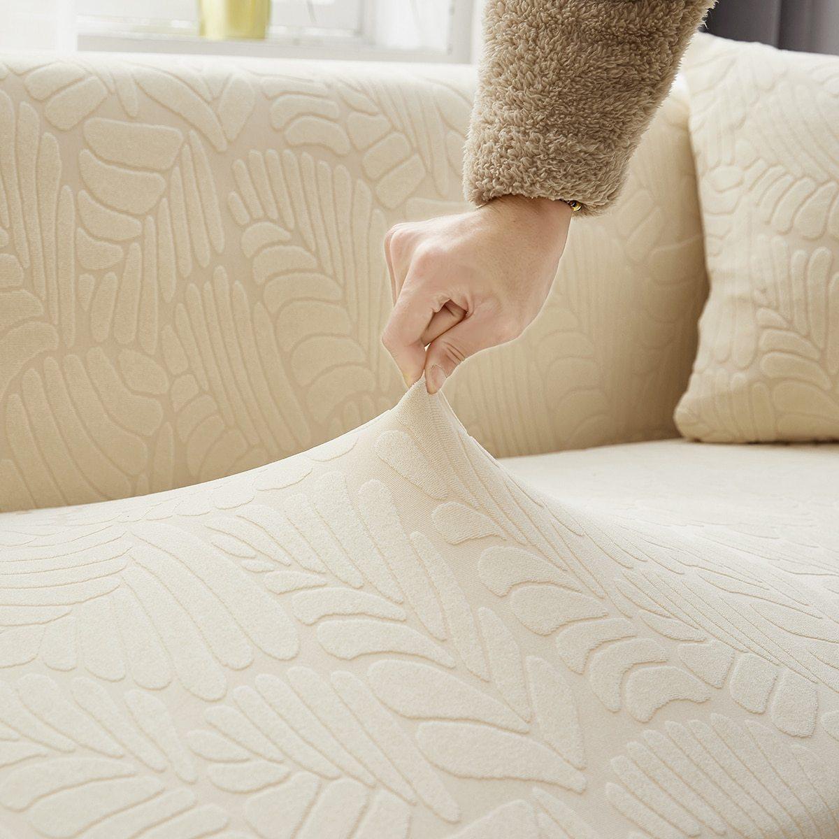 Housse de Canapé d'Angle Beige-Housse-Moderne