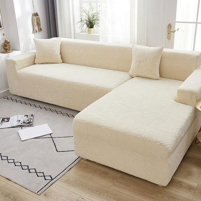 Housse de Canapé d'Angle Beige-Housse-Moderne