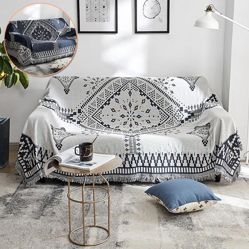 Plaid sur Canapé Gris | Housse Moderne