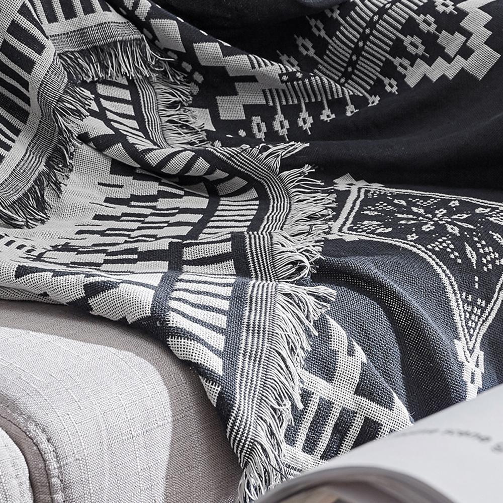 Plaid sur Canapé Gris | Housse Moderne