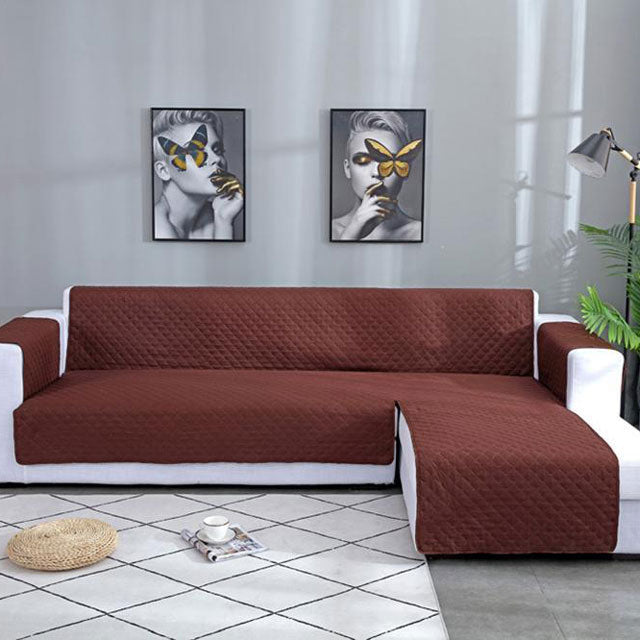 Protège Canapé d'Angle Marron