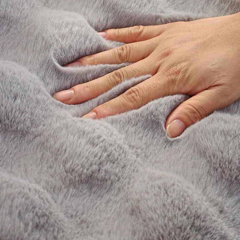 Protège Canapé en Peluche Gris