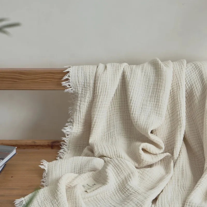 Grand Plaid Blanc Pour Canapé | Housse Moderrne