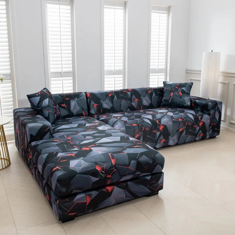 Housse Canapé D&#39;angle Côtelé | Housse Moderne