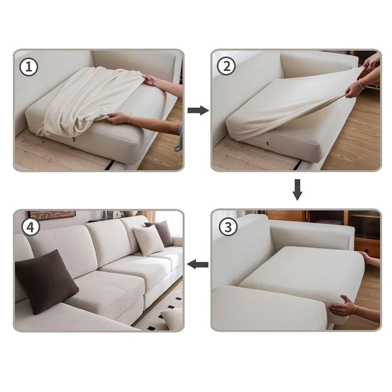 Housse D&#39;assise Pour Canapé D&#39;angle Tempest Amber | Housse Moderne