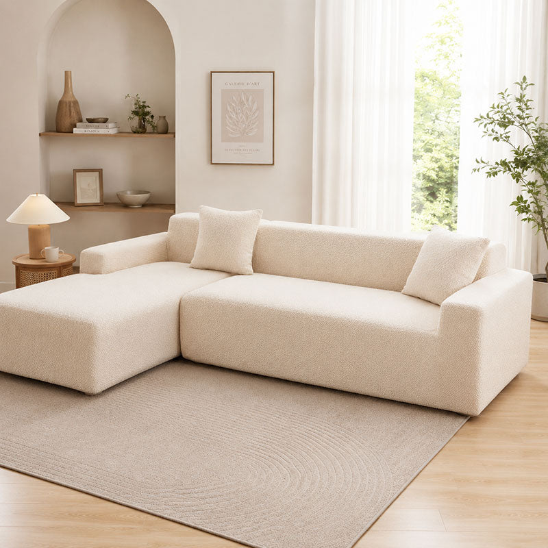 Housse De Canapé D'angle Jacquard Beige | Housse Moderne