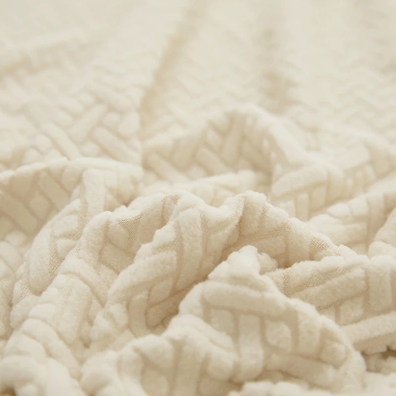 Housse De Canapé Jacquard Beige | Housse Moderne