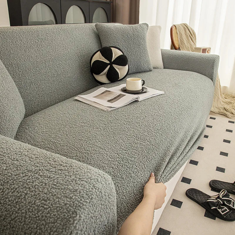 Housse De Canapé Karnil Gris Clair | Housse Moderne