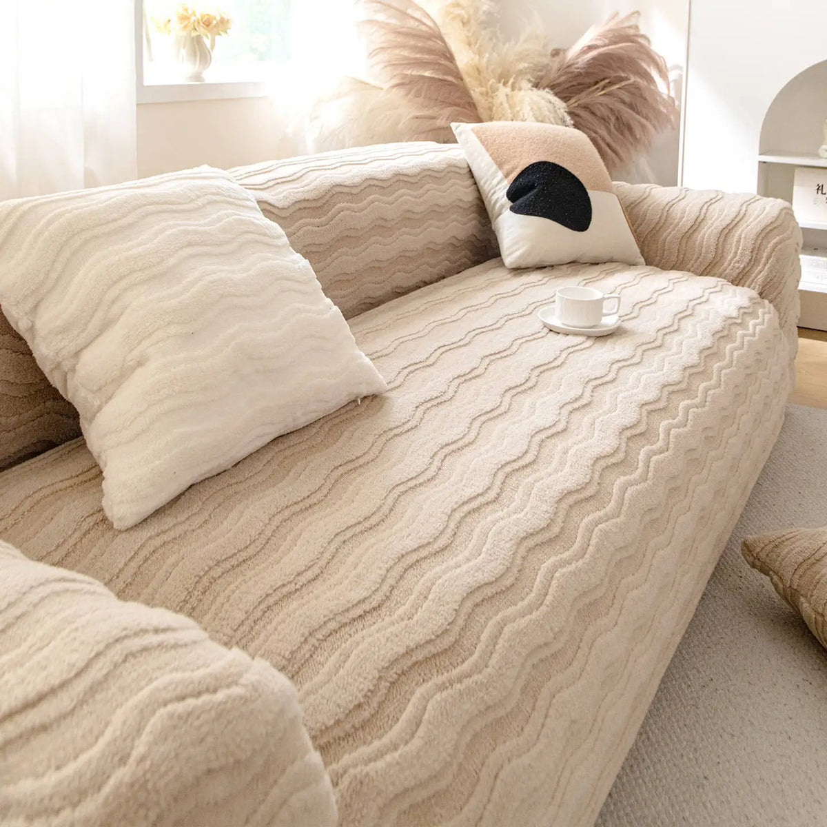 Housse De Canapé Nyril Beige | Housse Moderne