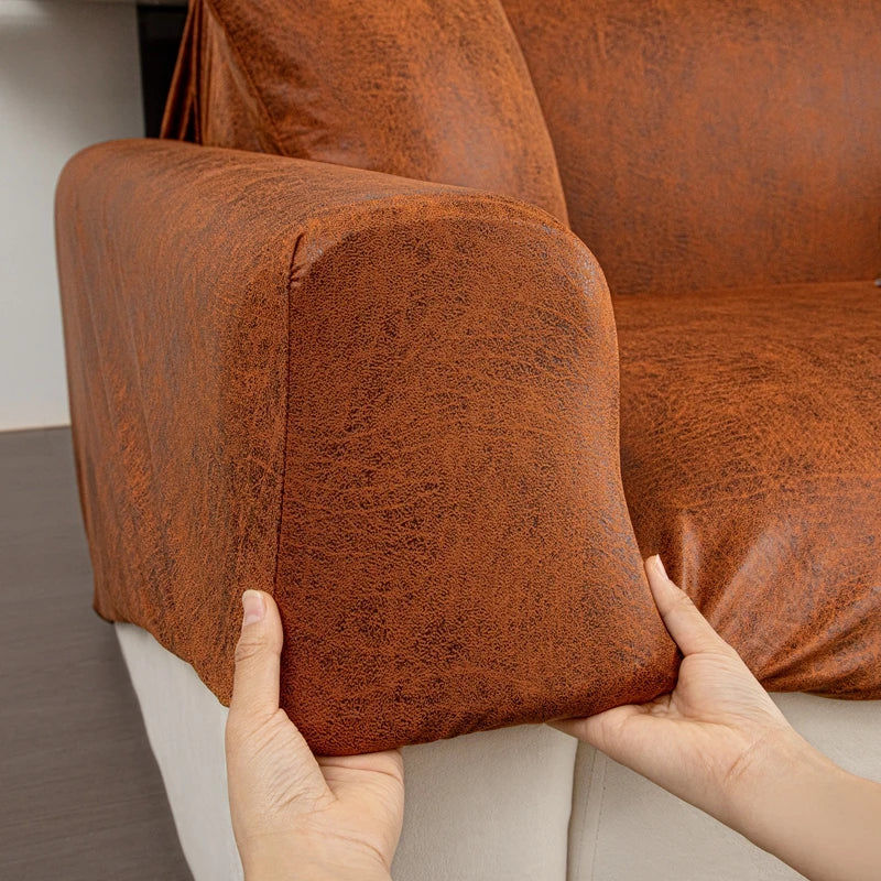 Housse De Canapé Similicuir Marron | Housse Moderne