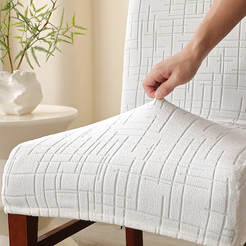 Housse de Chaise Alba – Blanc Extensible | Housse Moderne