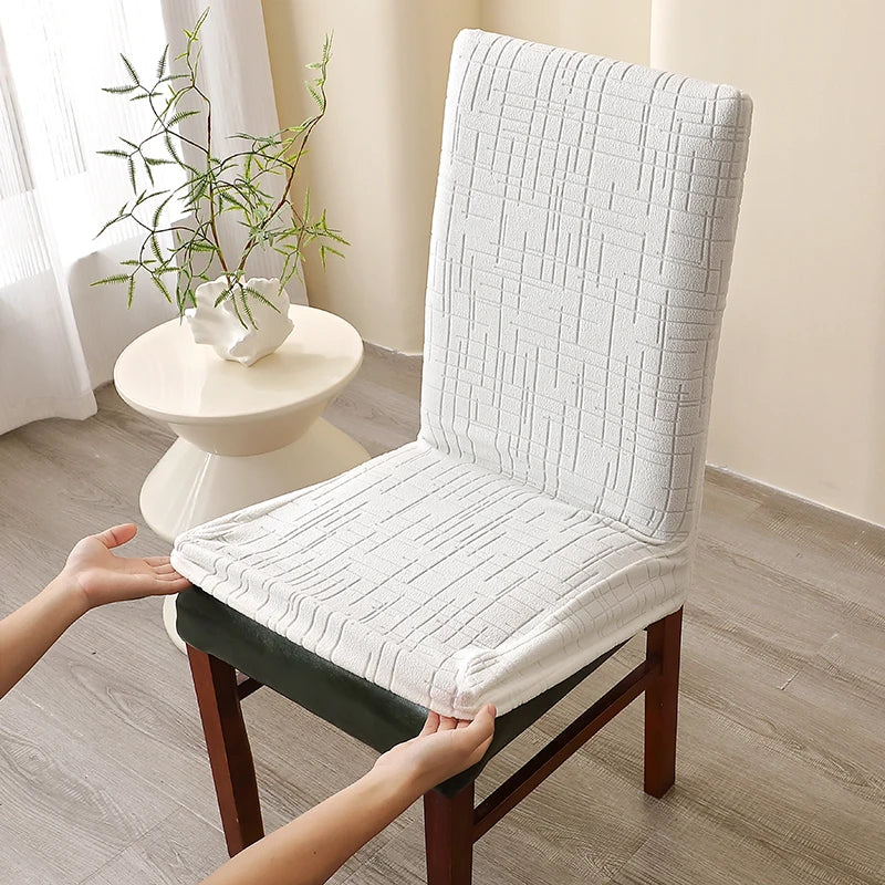 Housse de Chaise Alba – Blanc Extensible | Housse Moderne