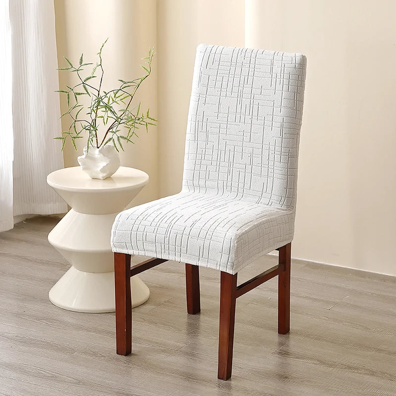 Housse de Chaise Alba – Blanc Extensible | Housse Moderne