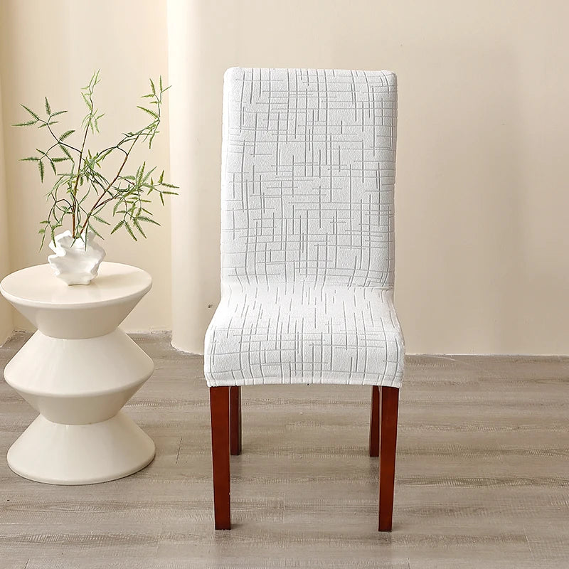 Housse de Chaise Alba – Blanc Extensible | Housse Moderne