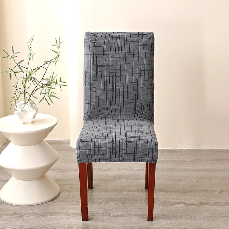 Housse de Chaise Alba – Gris Anthracite Extensible | Housse Moderne