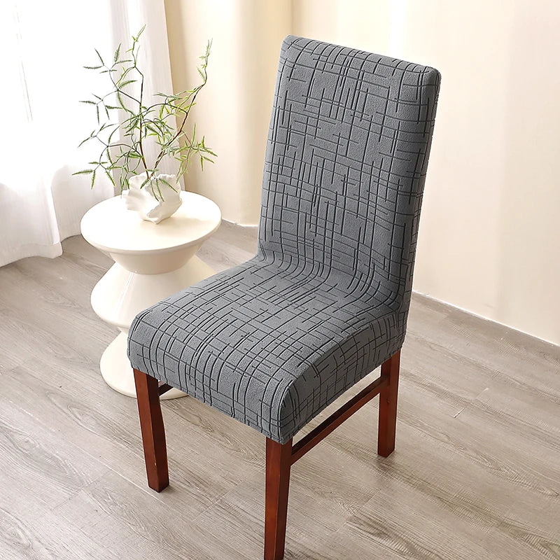 Housse de Chaise Alba – Gris Anthracite Extensible | Housse Moderne