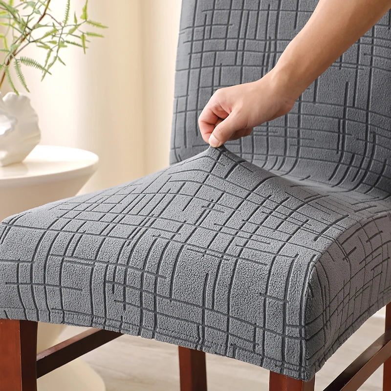 Housse de Chaise Alba – Gris Anthracite Extensible | Housse Moderne