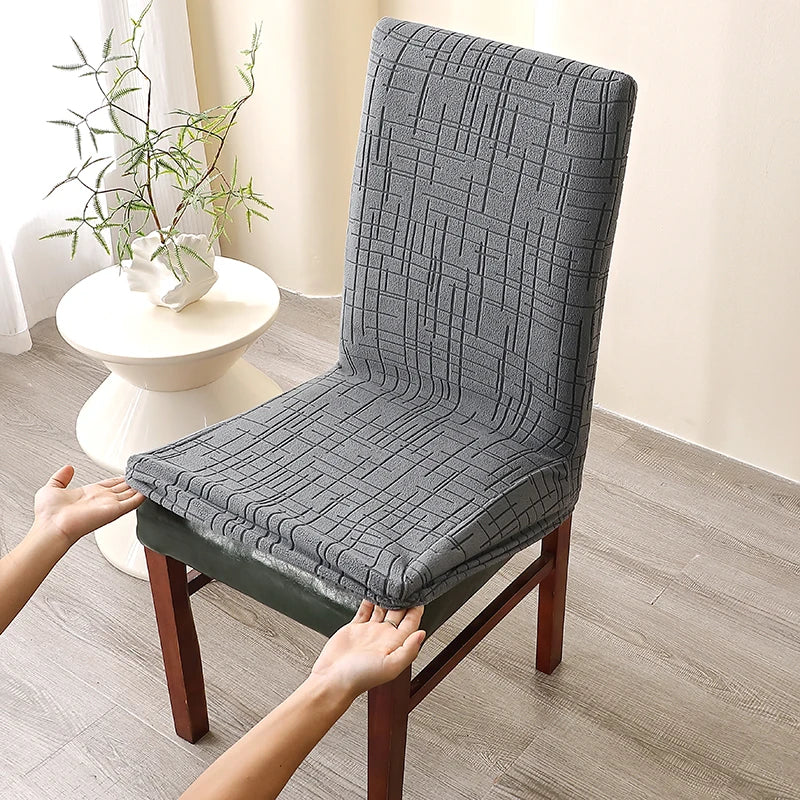 Housse de Chaise Alba – Gris Anthracite Extensible | Housse Moderne