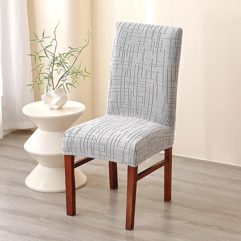 Housse de Chaise Alba – Gris Clair Extensible | Housse Moderne