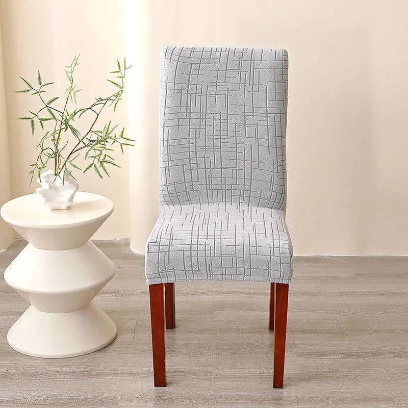 Housse de Chaise Alba – Gris Clair Extensible | Housse Moderne