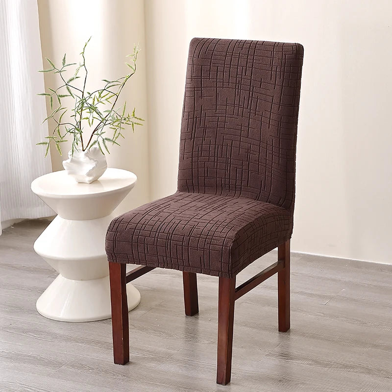 Housse de Chaise Alba – Marron Extensible | Housse Moderne