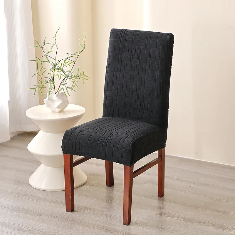 Housse de Chaise Alba – Noir Extensible | Housse Moderne