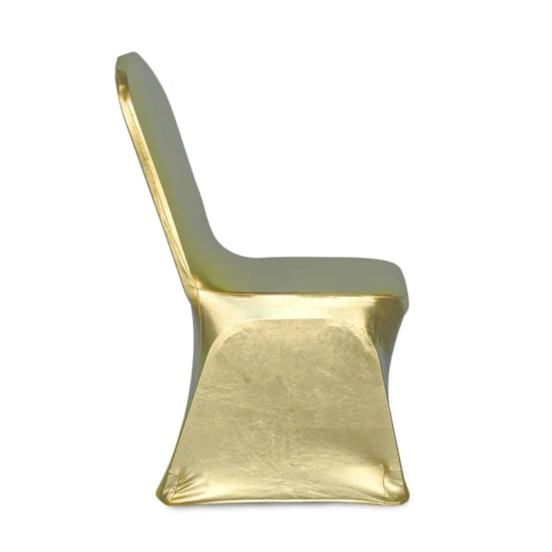 Housse de Chaise de Mariage Or Métallique