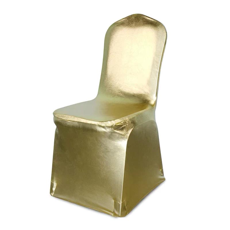 Housse de Chaise de Mariage Or Métallique