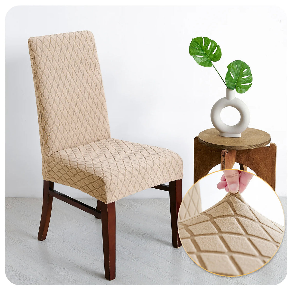 Housse de Chaise Nuance – Camel Extensible | Housse Moderne