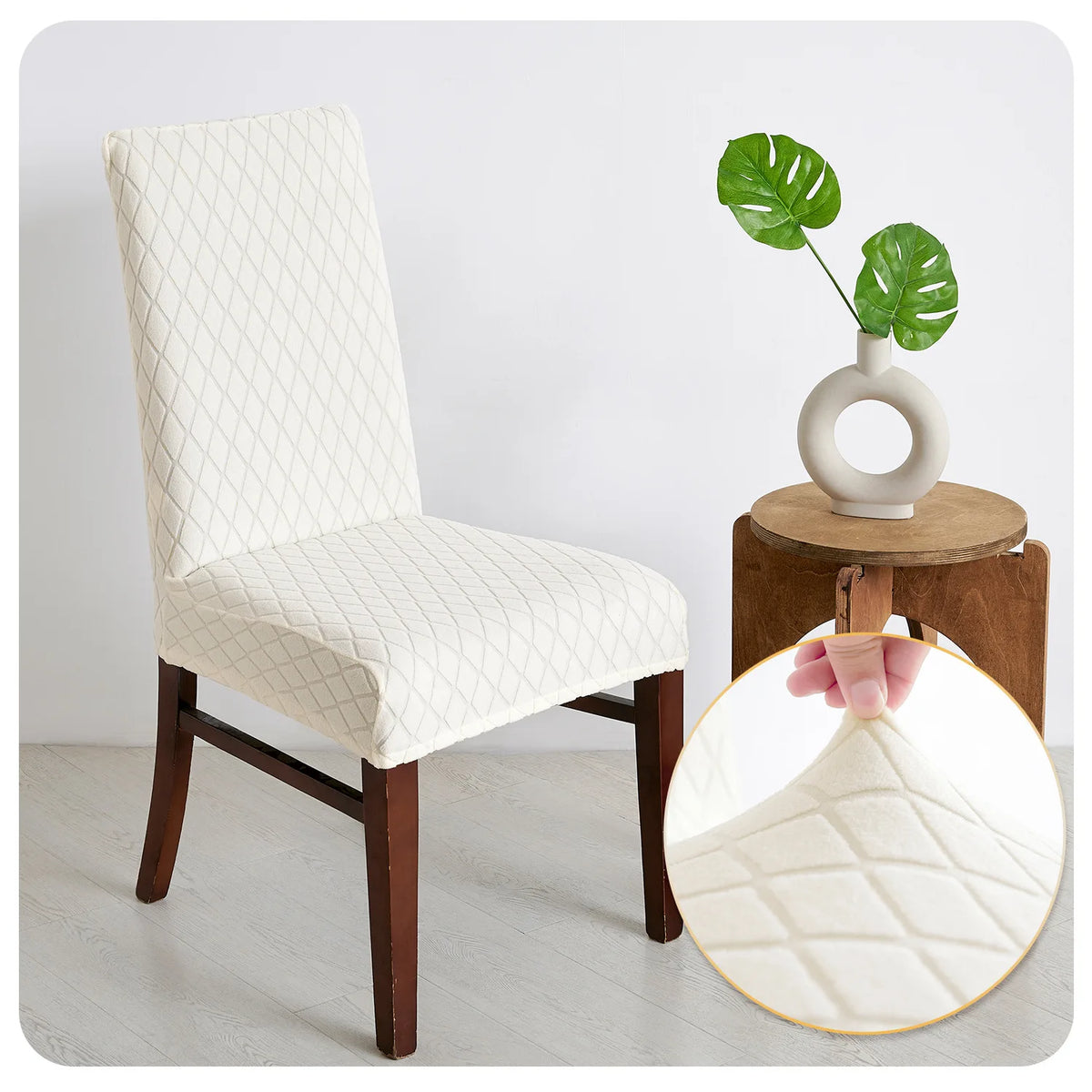 Housse de Chaise Nuance – Ivoire Extensible | Housse Moderne
