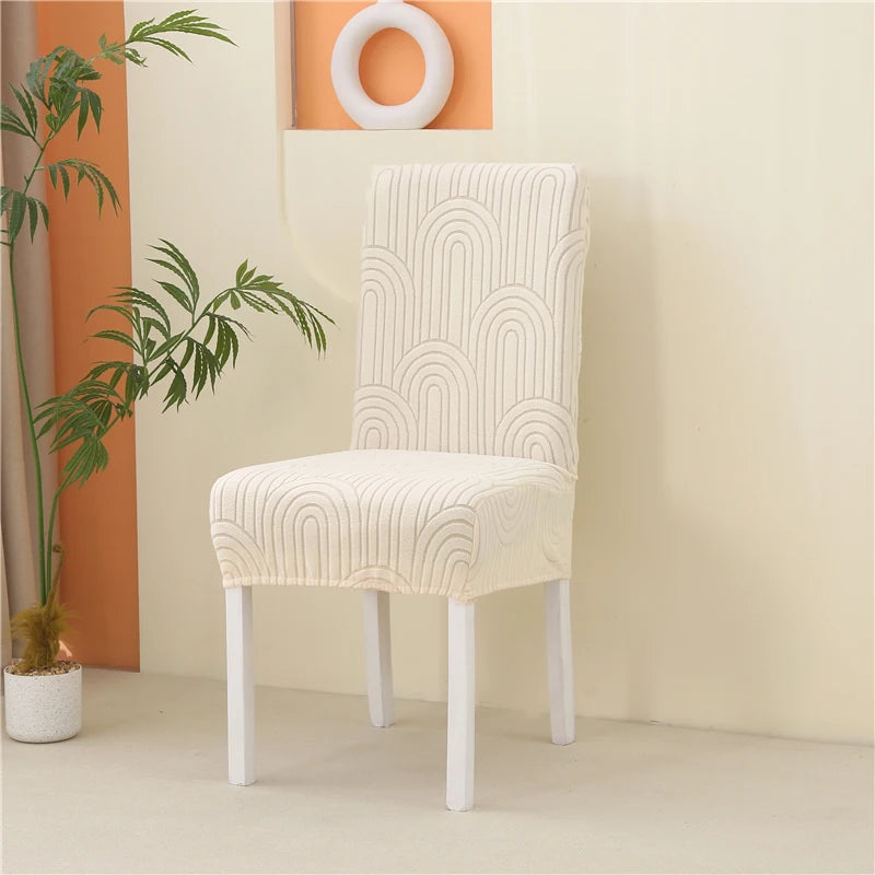Housse de Chaise Opaline – Beige Extensible | Housse Moderne