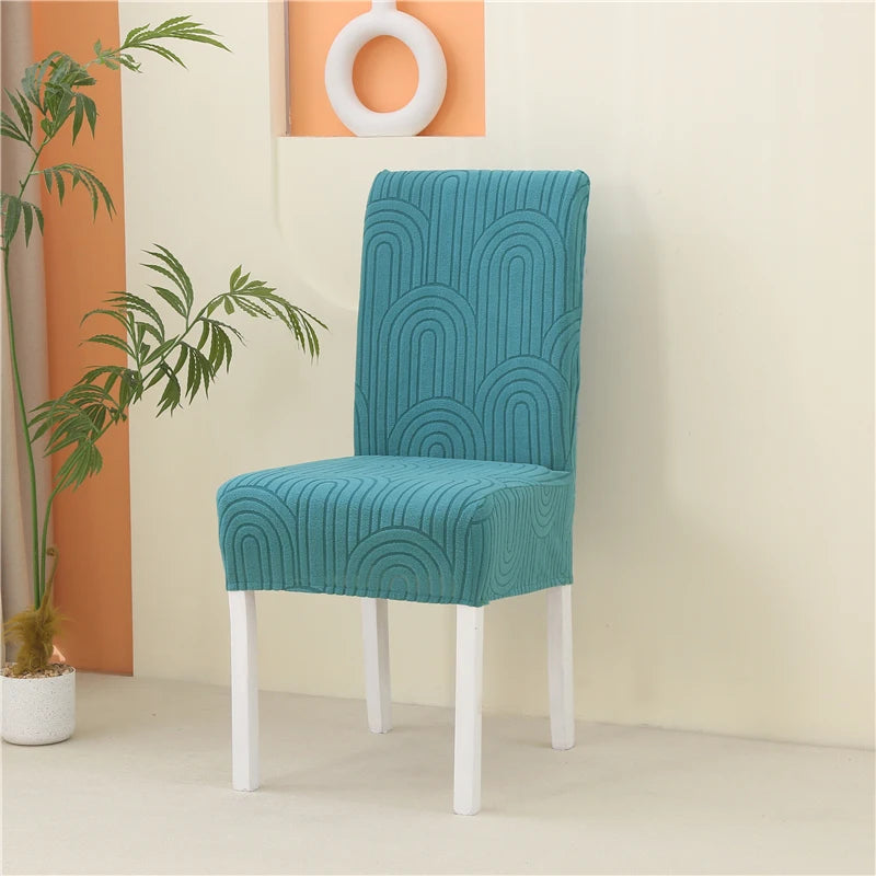 Housse de Chaise Opaline – Bleu Turquoise Extensible | Housse Moderne