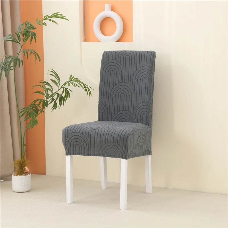 Housse de Chaise Opaline – Gris Anthracite Extensible | Housse Moderne