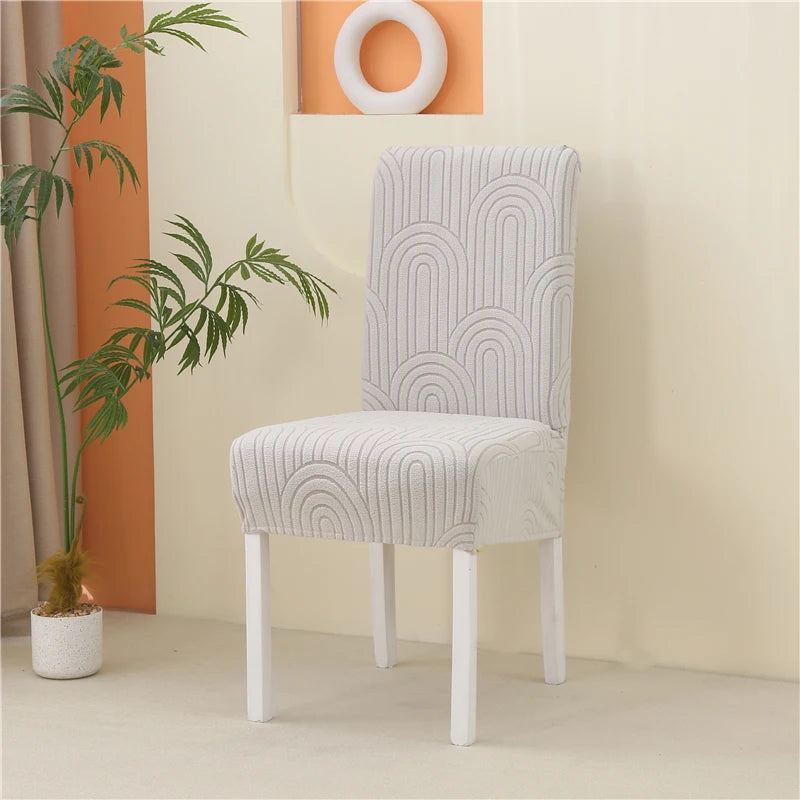 Housse de Chaise Opaline – Gris Clair Extensible | Housse Moderne